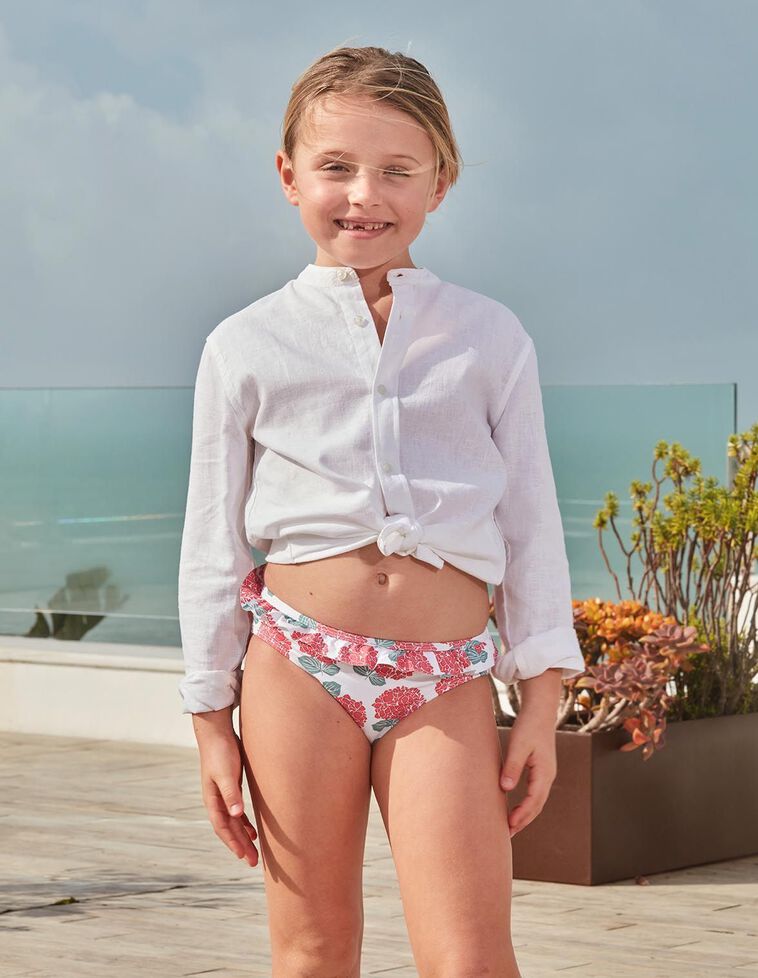 Braguita estampado hortensia blanco