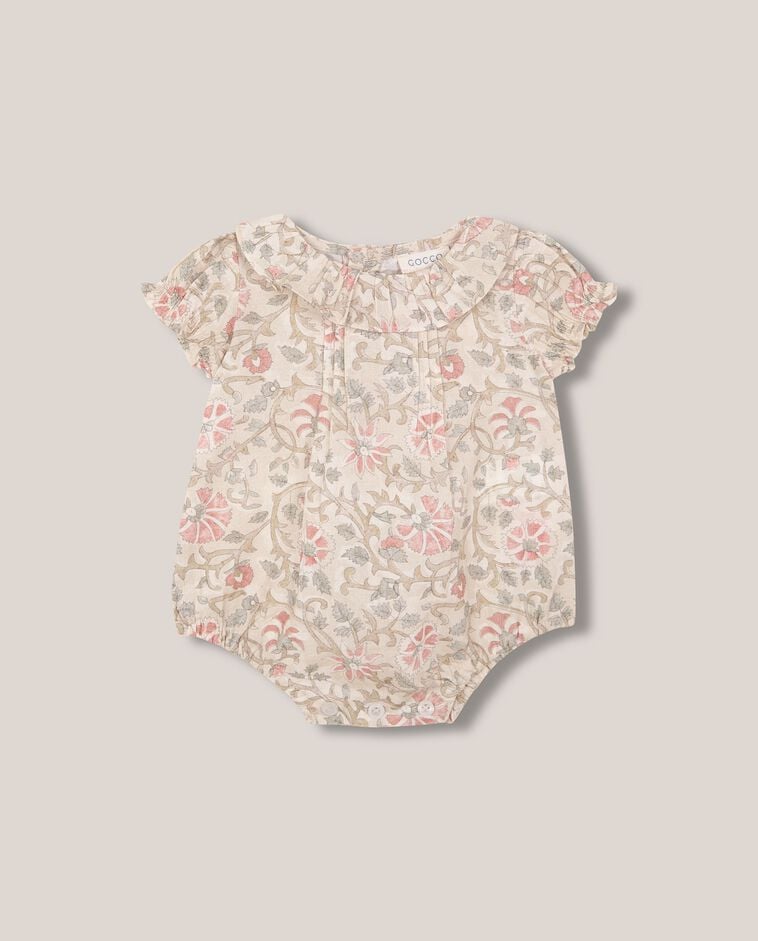 Blusa body estampada beige claro