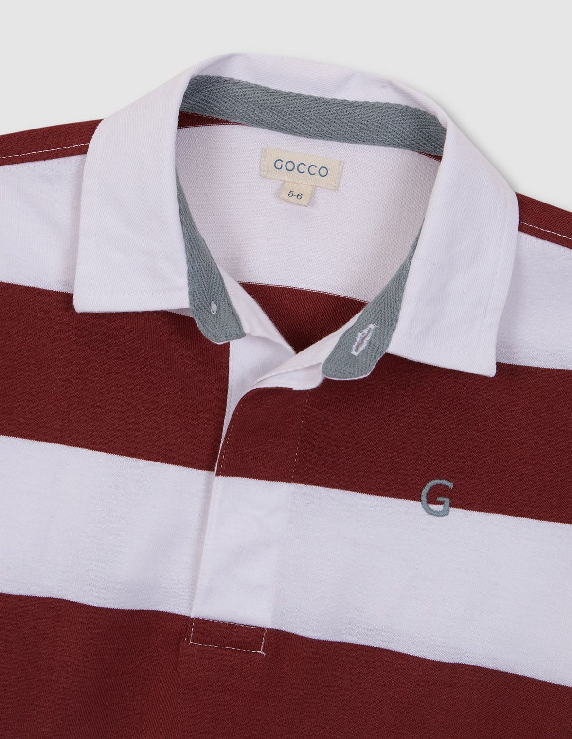 Polo rayas rosa viejo rosa oscuro Ni o Gocco