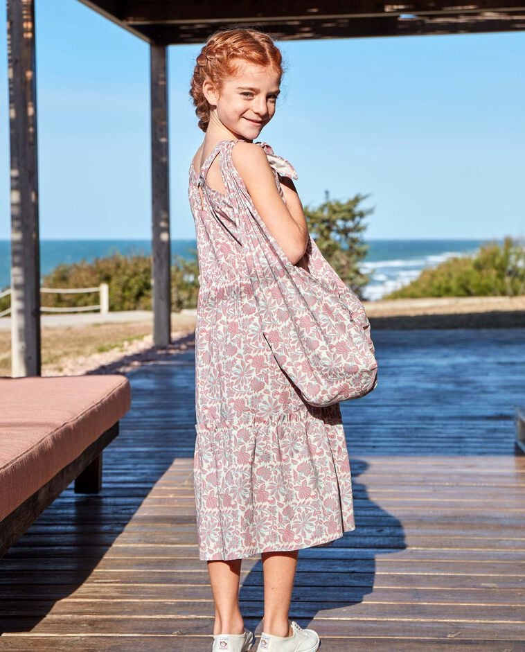 Bolsa con estampado de nudo beige claro