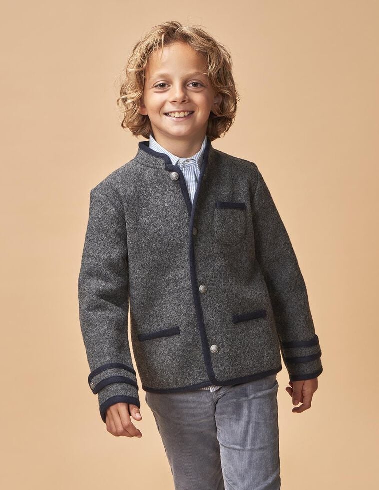 Chaqueta austriaca de lana gris