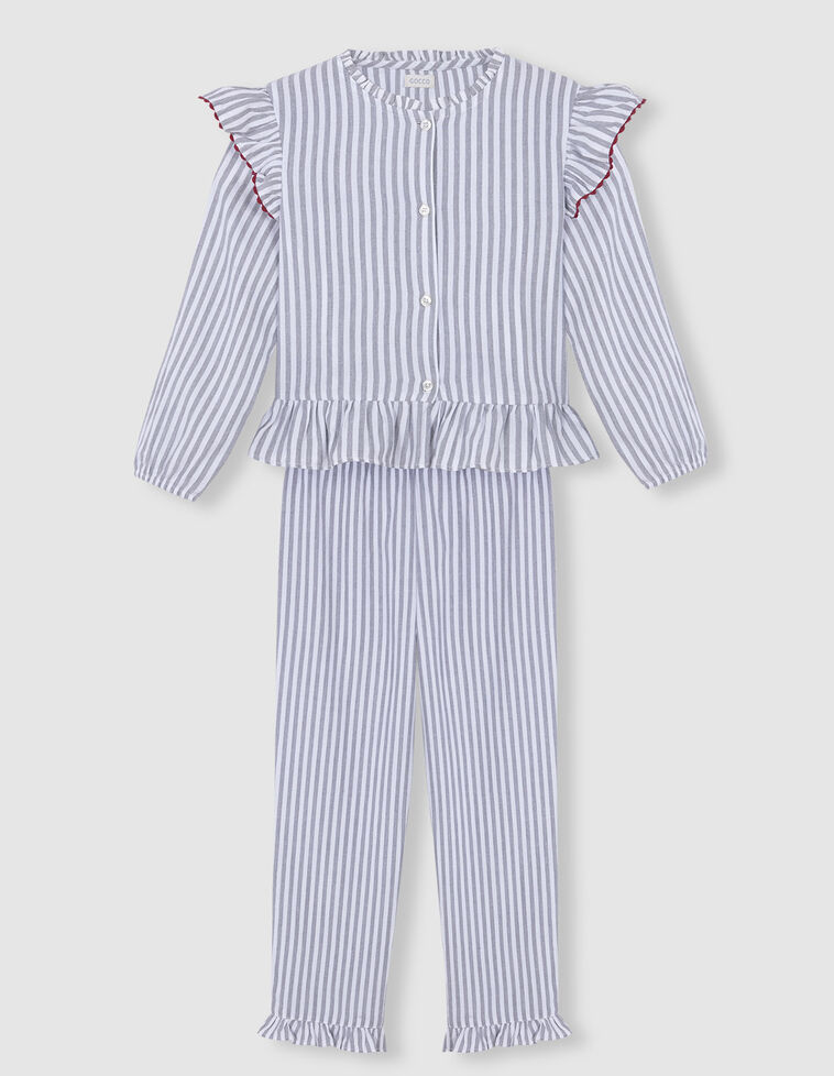 Pijama rayas picotina fresa