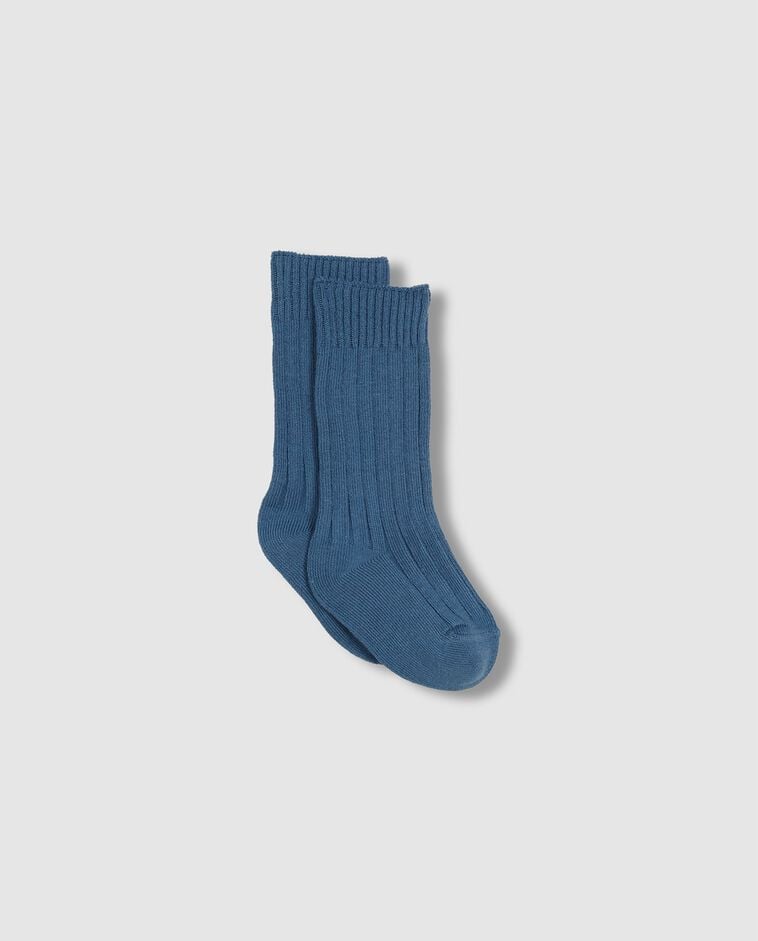 Calcetin b&aacute;sico canal&eacute; azul