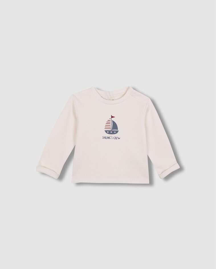 Sudadera con print blanco