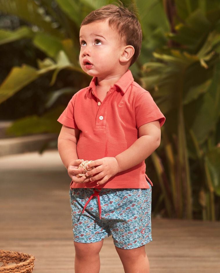 Polo b&aacute;sico de piqu&eacute; rosa