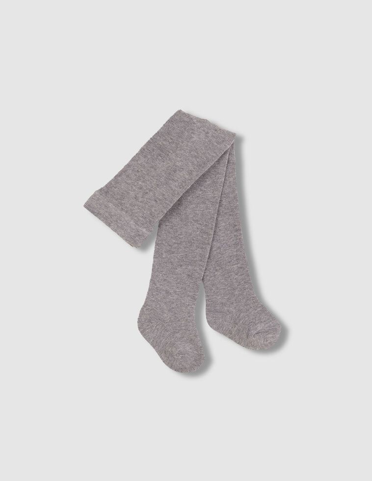 Leotardos básicos lisos gris claro