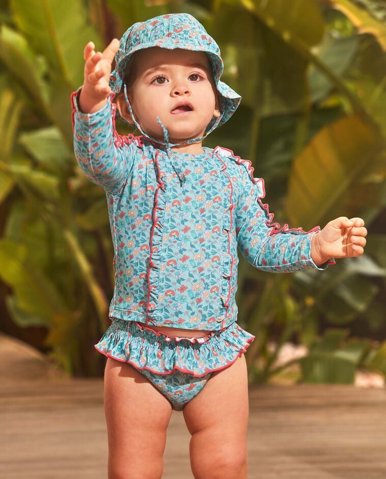 Braguita de flores azul claro