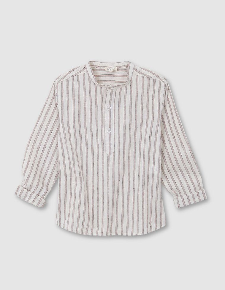 Camisa rayas blanco roto