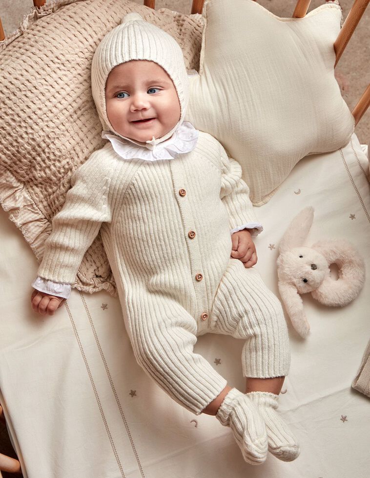 Conjunto De Pelele Y Patucos De Canale Blanco Roto