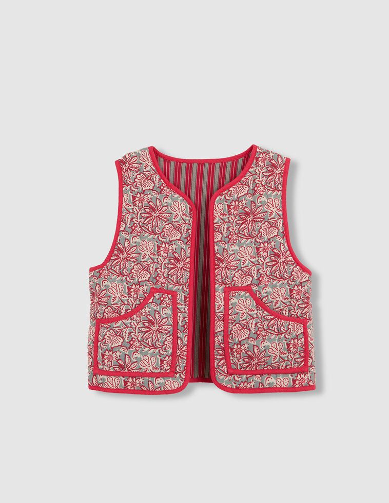 Chaleco reversible acolchado verde oscuro Chaleco reversible acolchado verde oscuro