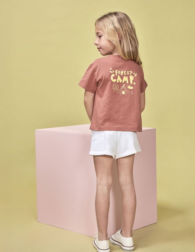Camiseta print camp naranja