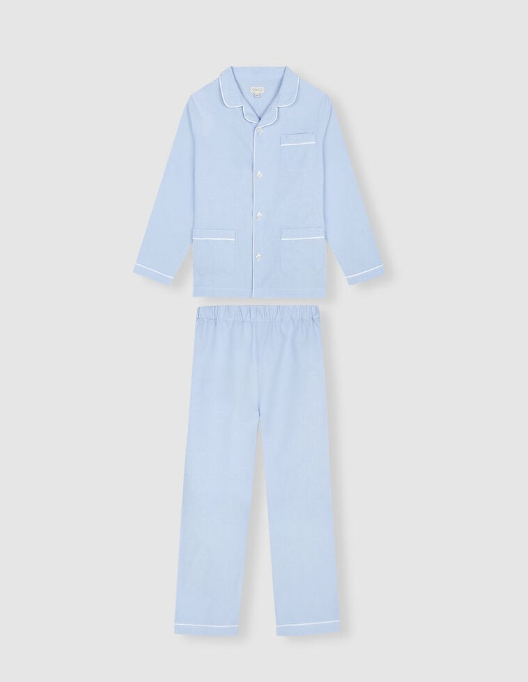 Pijama oxford azul