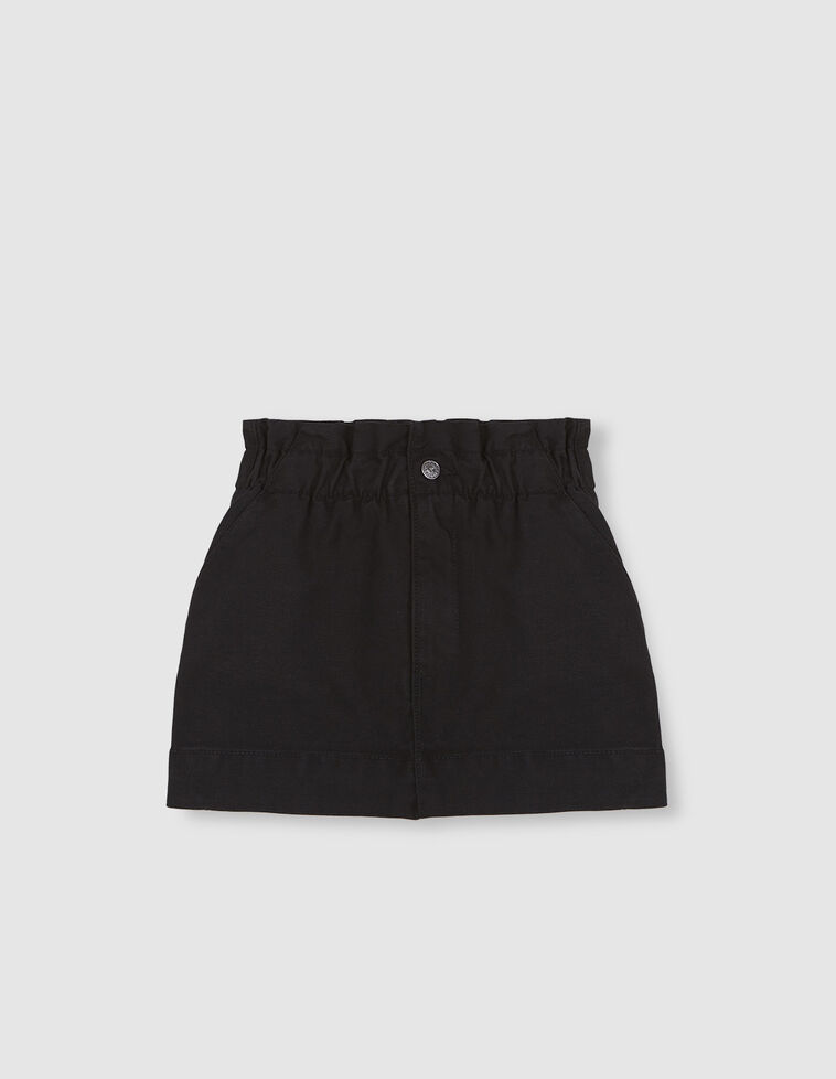 Minifalda paperbag goma