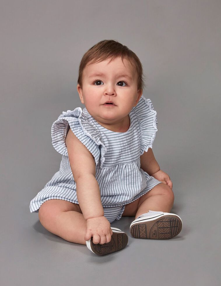 Vestido rayas azul