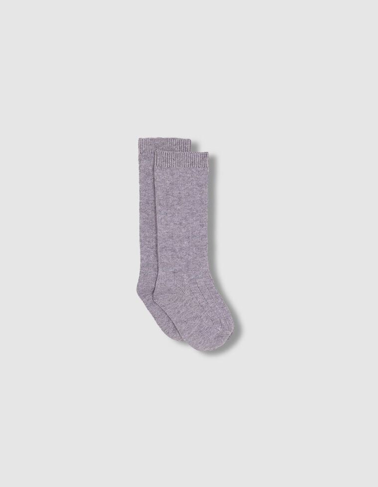 Calcetin canalé gris