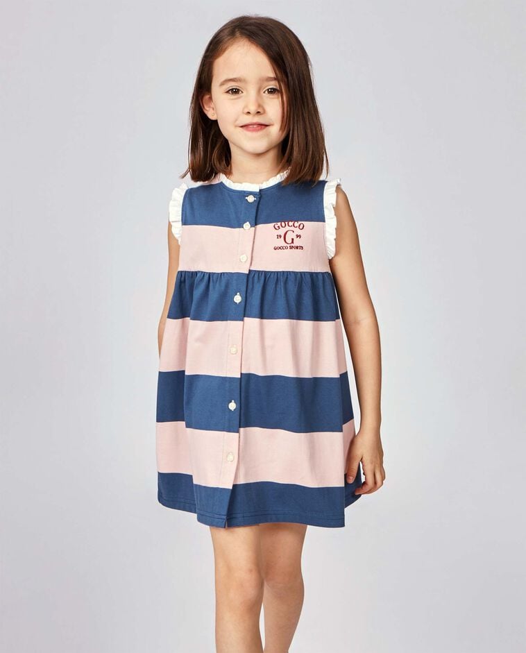 Vestido polo de rayas azul oscuro