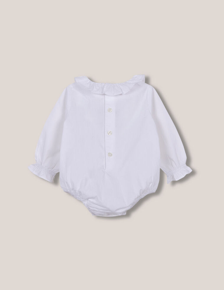 Blusa Body Con Bordados  Blanco Optico
