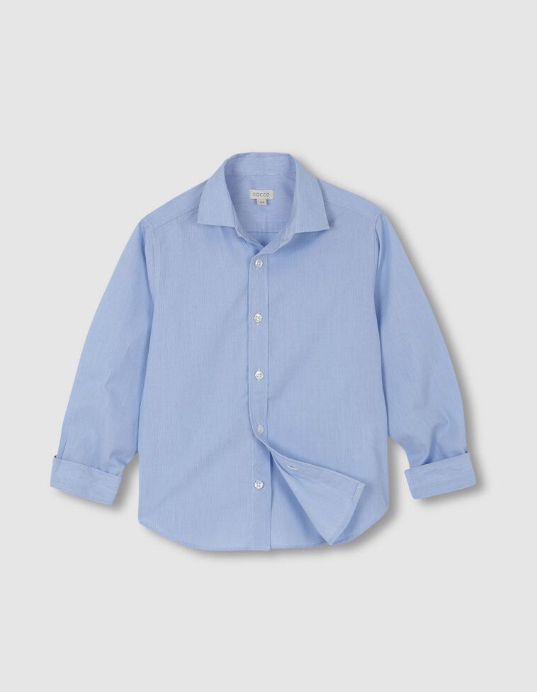 Camisa para corbata azul claro