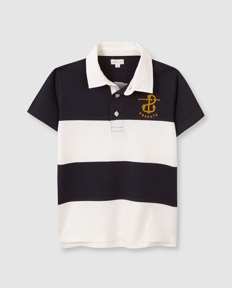 Polo rayas azul marino