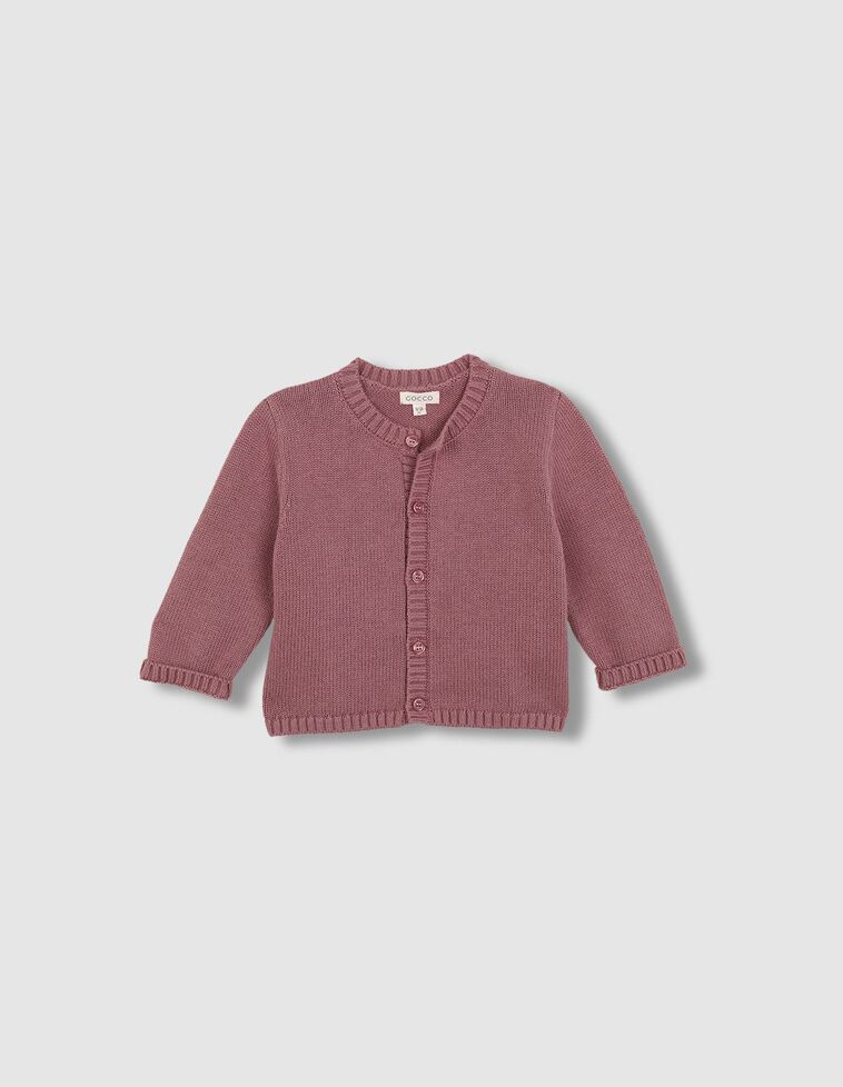 Chaqueta básica con lana morado