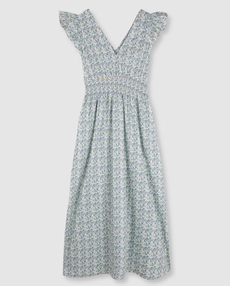 Vestido madre estampado flores blanco