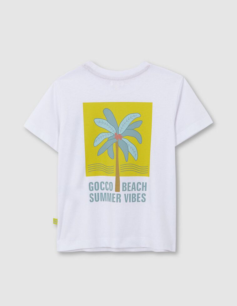 Camiseta print palmera blanco 