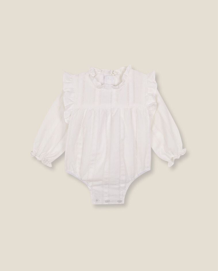 Camisa body blanco reci&eacute;n nacido