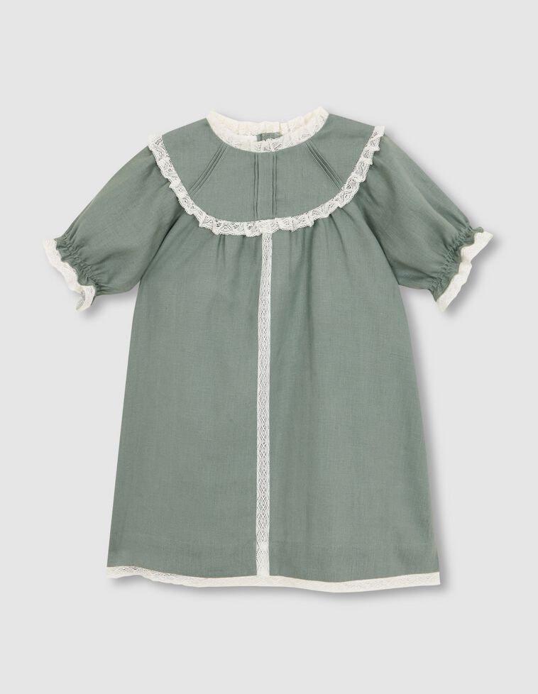 Vestido lino verde