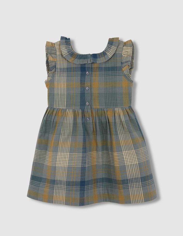 Vestido de cuadros azul