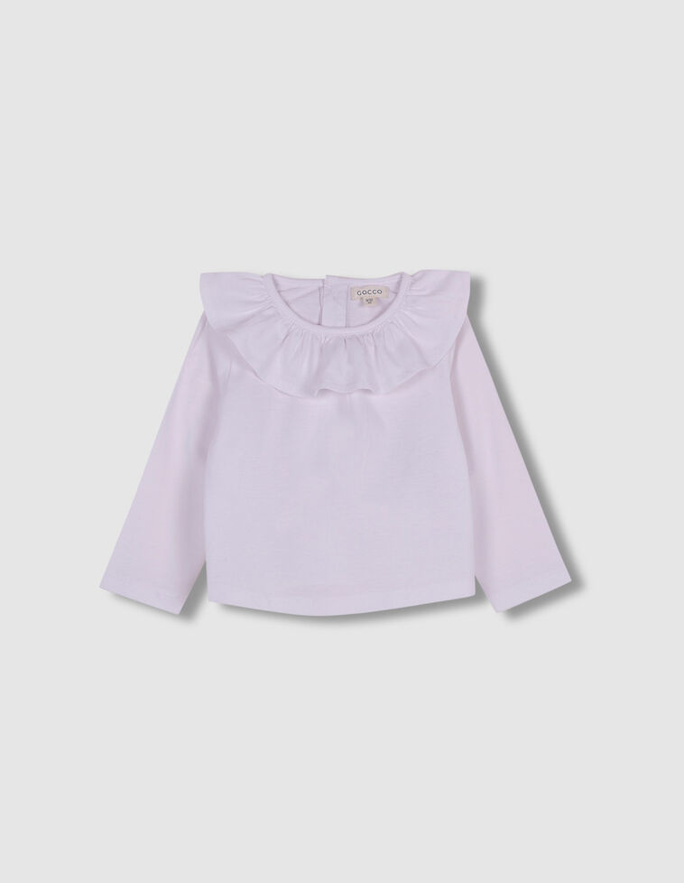 Camiseta cuello volante blanca