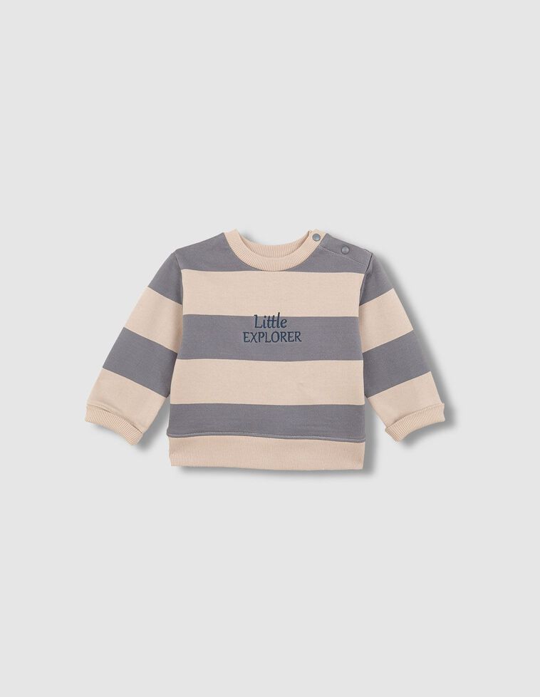 Sudadera de rayas azul claro