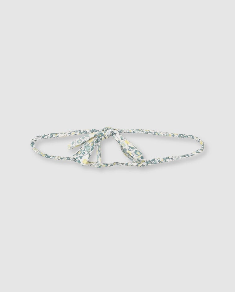 Collar de flores azul claro