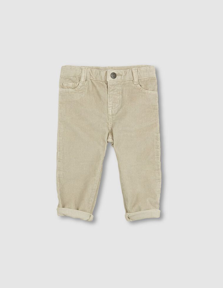 Pantalón de pana cinco bolsillos arena
