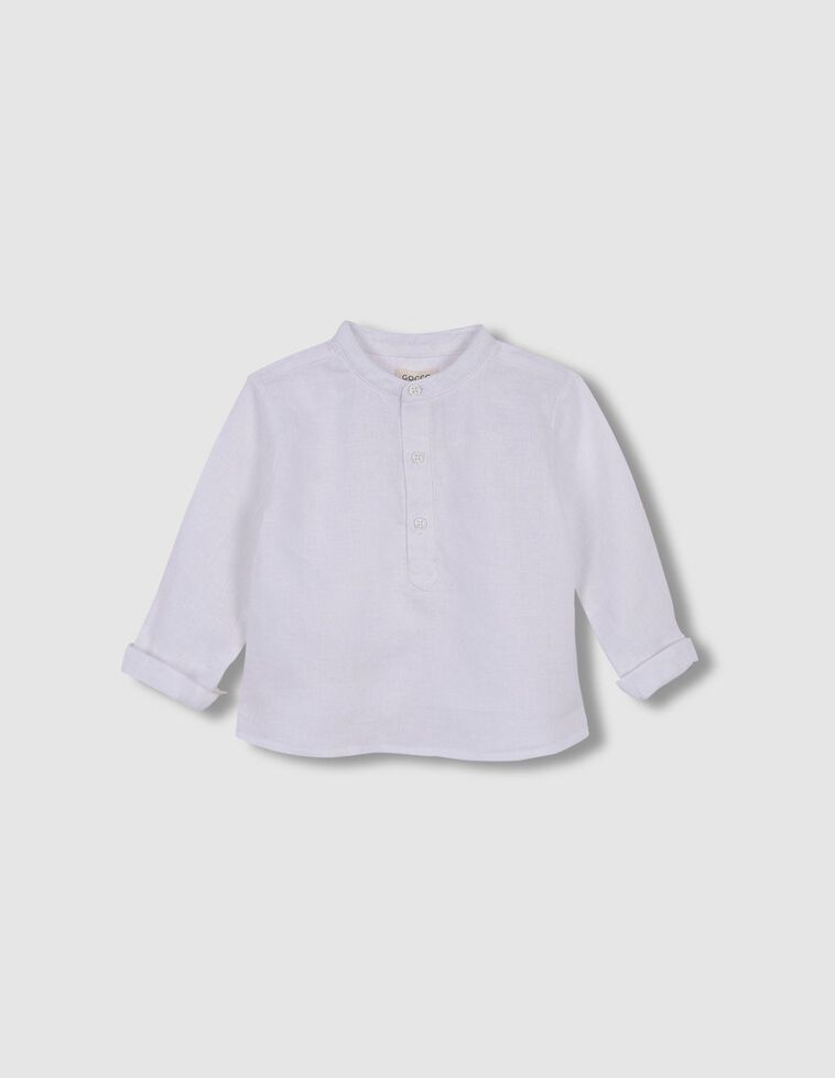 Camisa panadera lino blanca 