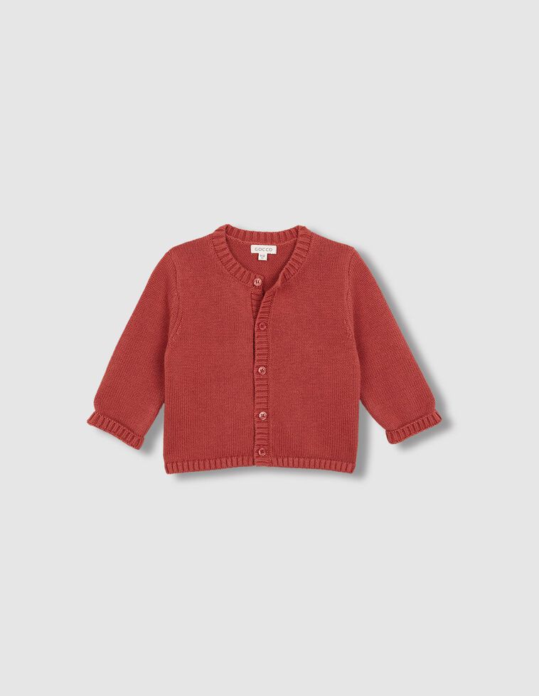 Chaqueta básica con lana granate