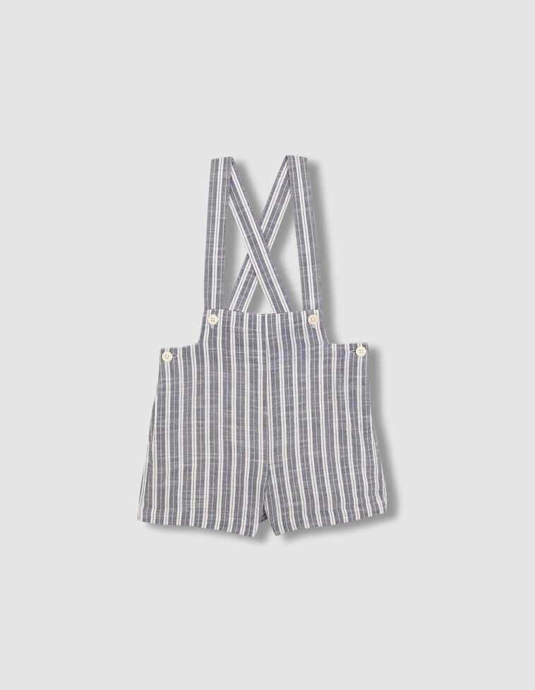 Pantalón con tirantes de rayas verde