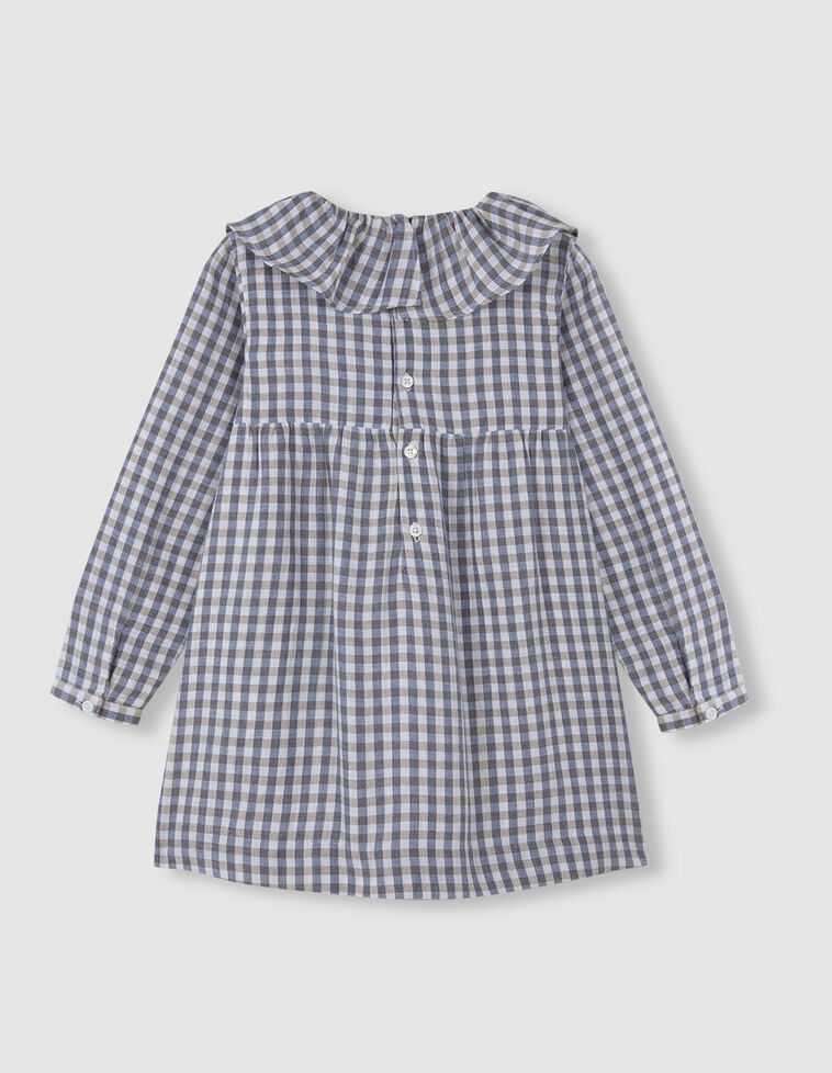 Vestido vichy cuello volante