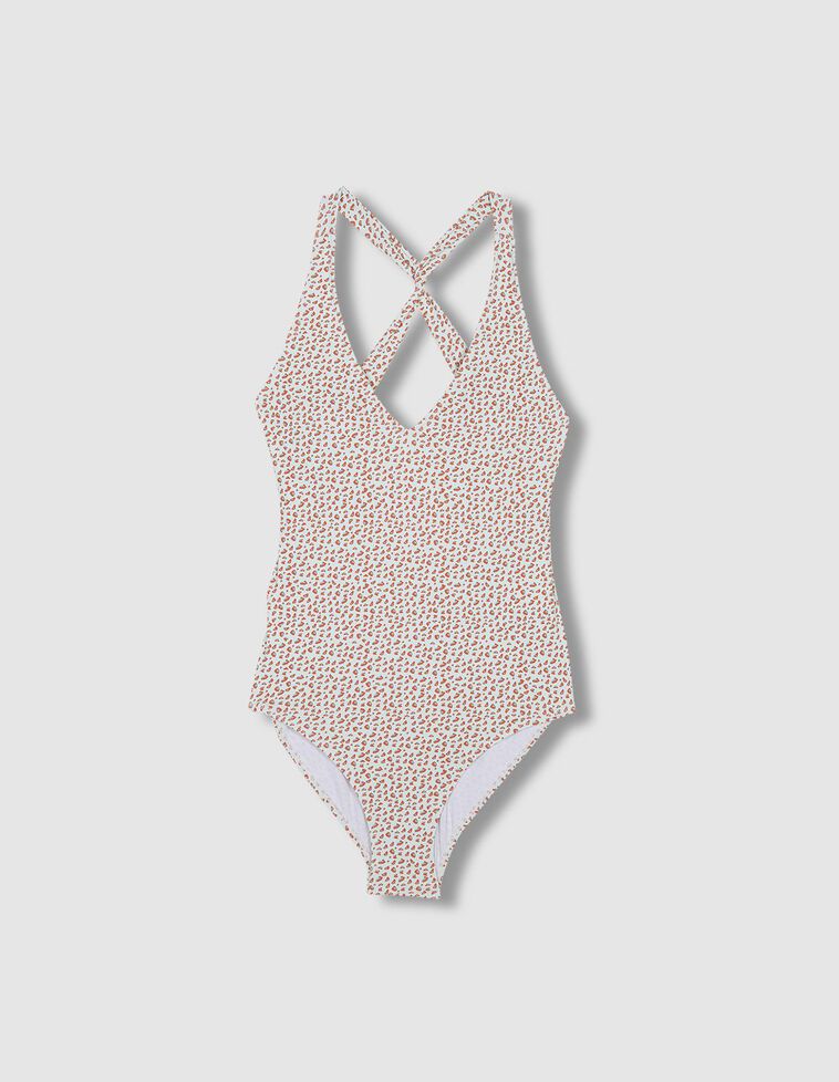 Traje de baño madre estampado animal rosa