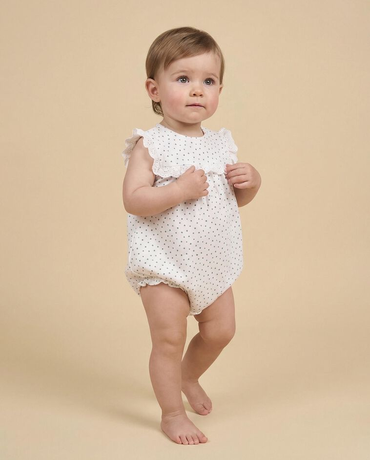 Pijama estampado estrellas blanco