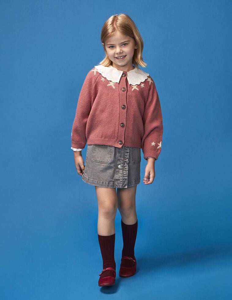 Chaqueta con estrellas rosa