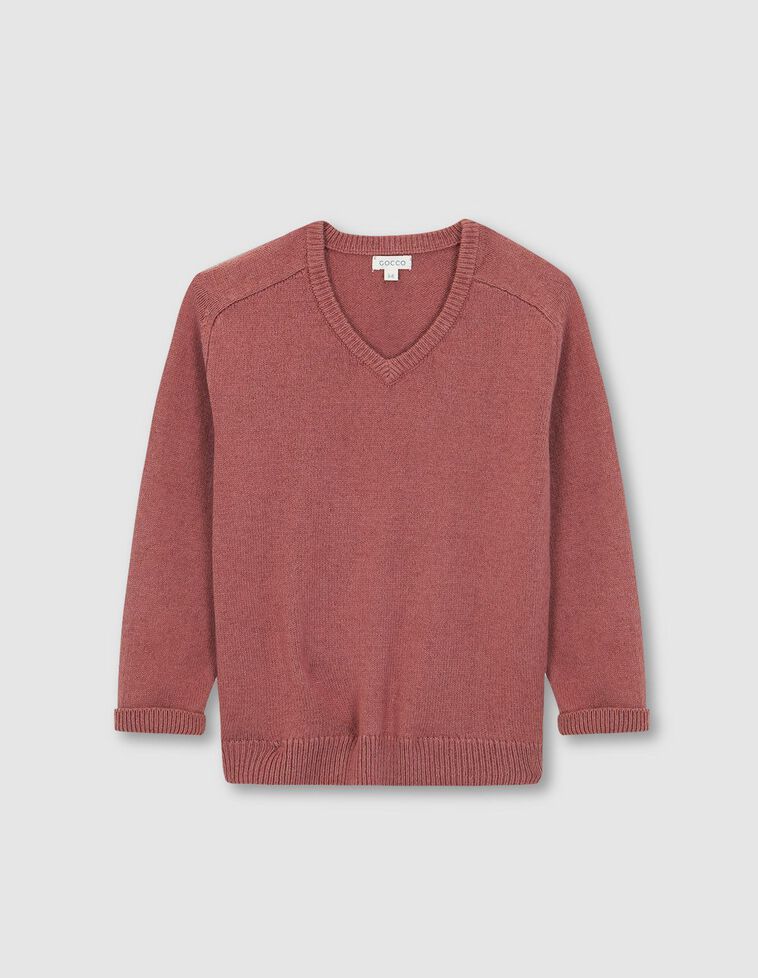 Jersey Cuello Pico  Rosa Viejo Oscuro