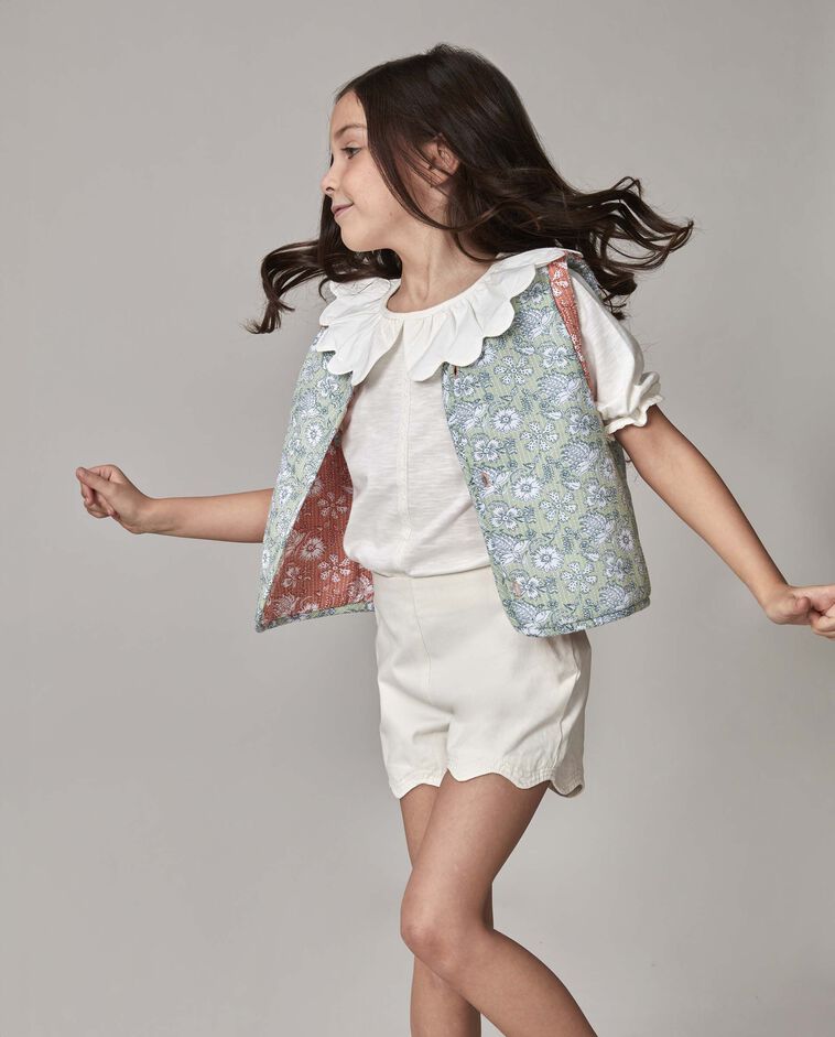 Chaleco reversible acolchado rosa