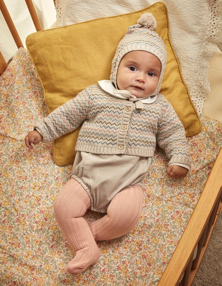 Chaqueta intarsia piedra
