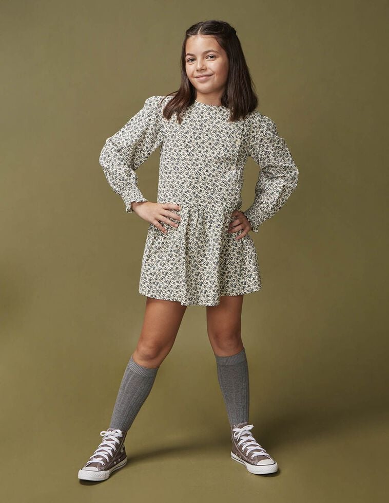 Vestido florecitas blanco