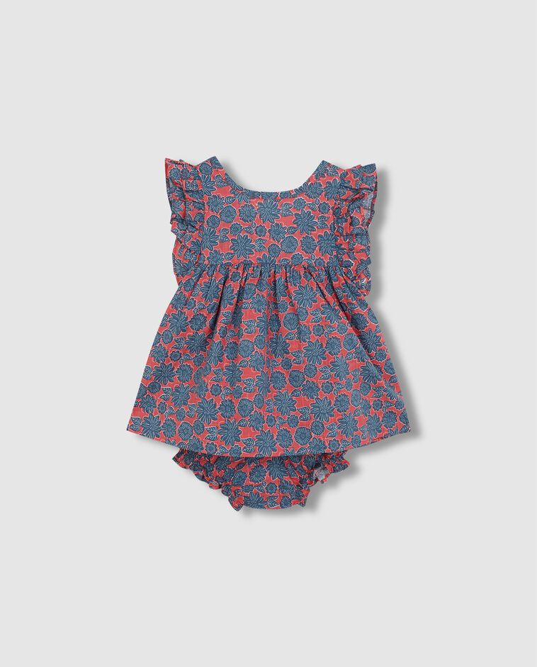 Vestido de flor grande rosa