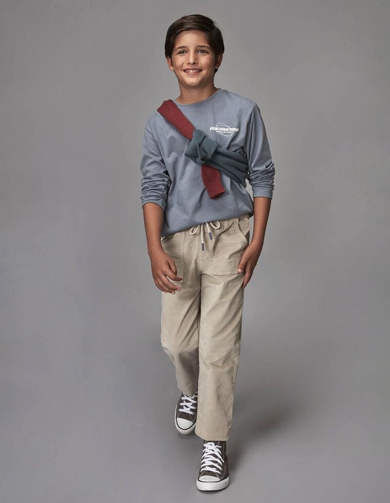 Pantalón engomado micropana marron