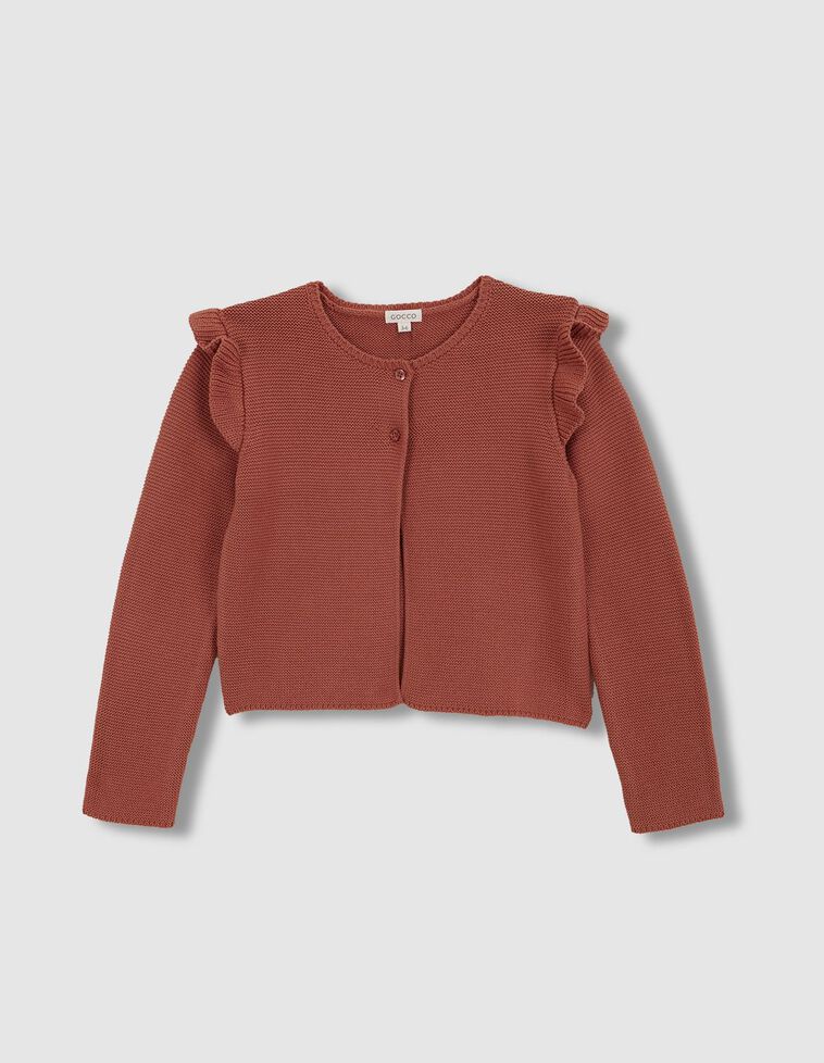 Chaqueta punto bobo naranja