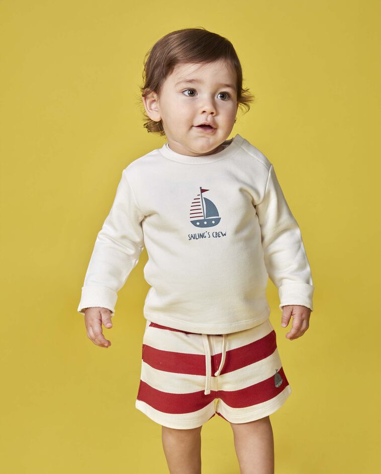 Sudadera con print blanco