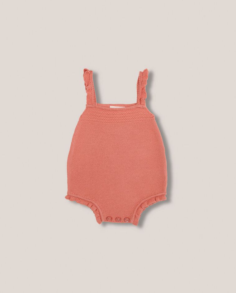 Ranita con volantes coral