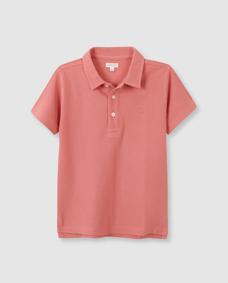 Polo b&aacute;sico de piqu&eacute; rosa